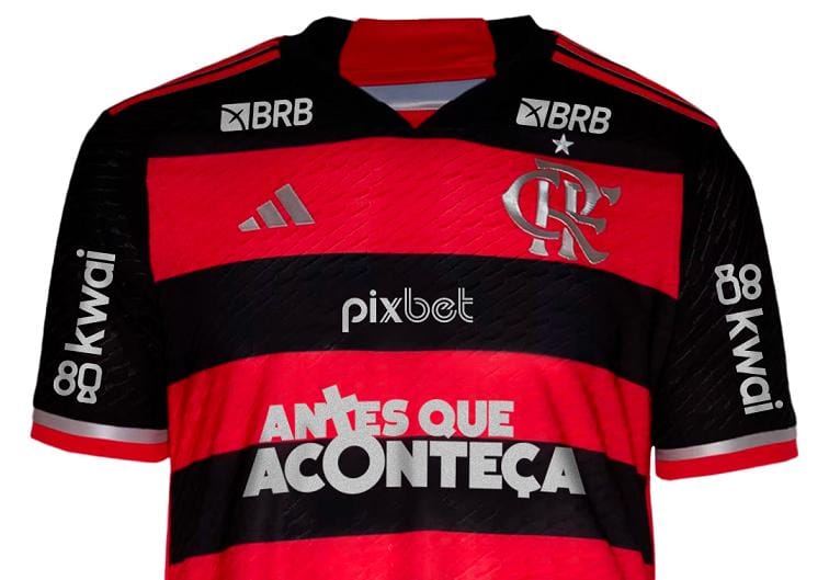 Flamengo estampa ação contra violência às mulheres na camisa