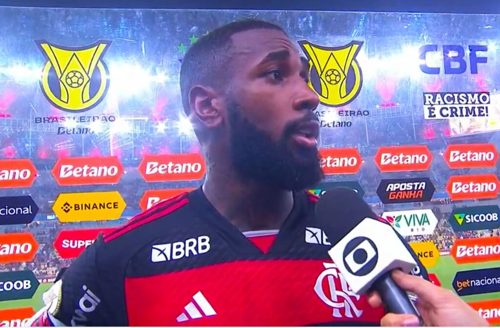 Gerson dá entrevista pós-Flamengo x Vasco