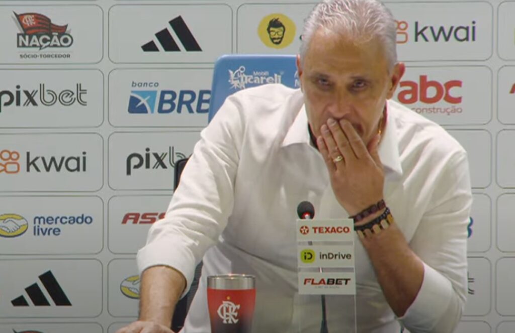 tite dá entrevista após a vitória do flamengo contra o bahia