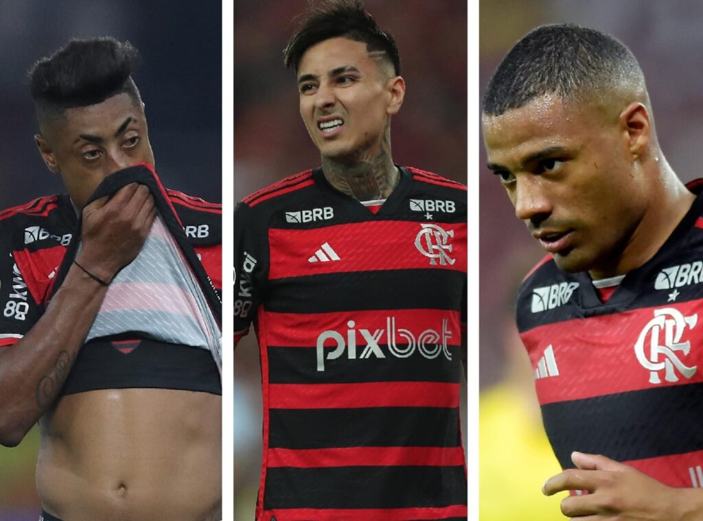 Bruno Henrique, Pulgar e De La Cruz pelo Flamengo