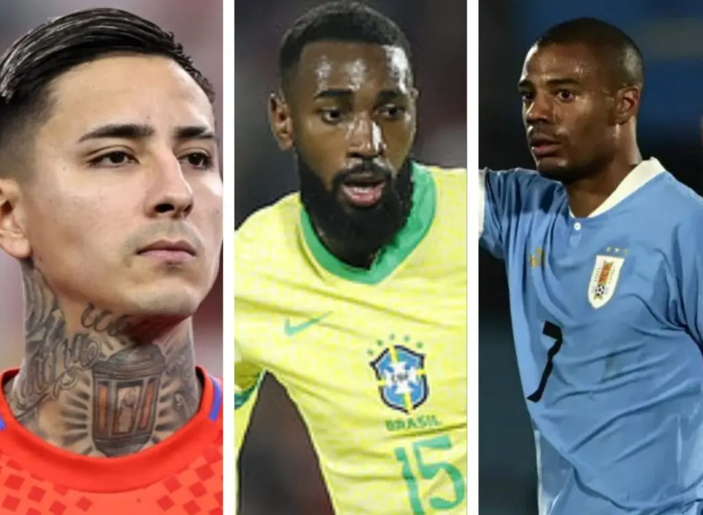 Jogadores do Flamengo na Data Fifa:Pulgar, Gerson e De La Cruz pelas seleções do Chile, Brasil e Uruguai, respectivamente