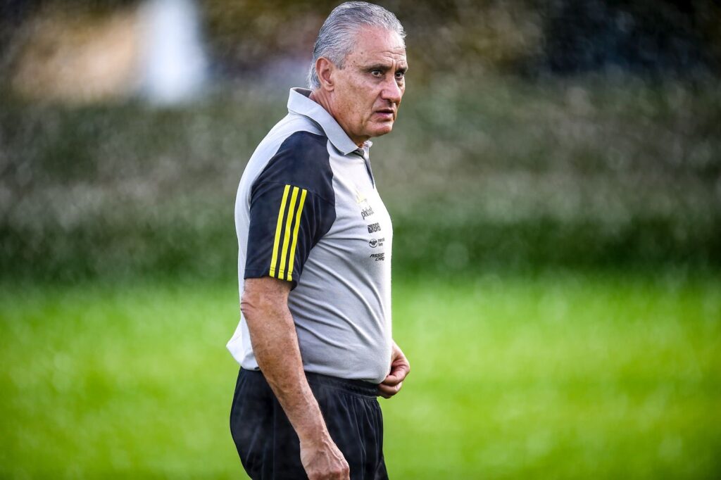 Tite em treino do Flamengo