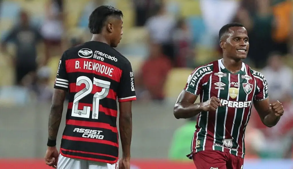 bruno henrique e arias no classico entre flamengo e fluminense