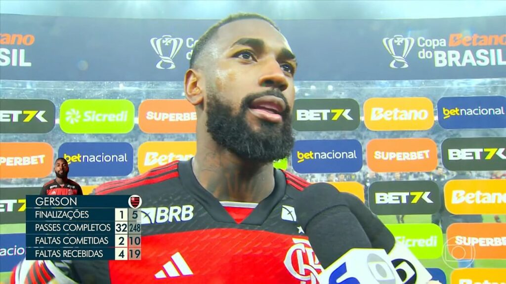 gerson dá entrevista após classificação do flamengo