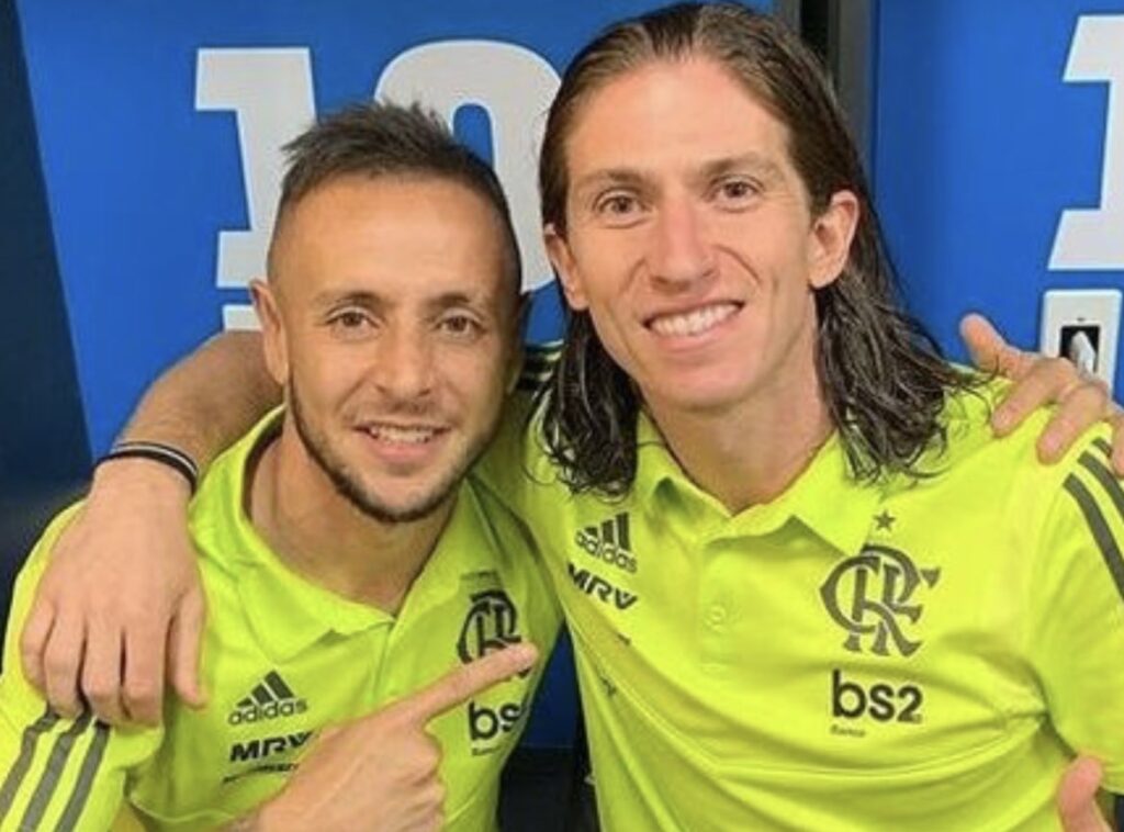 rafinha e filipe luís na época do flamengo