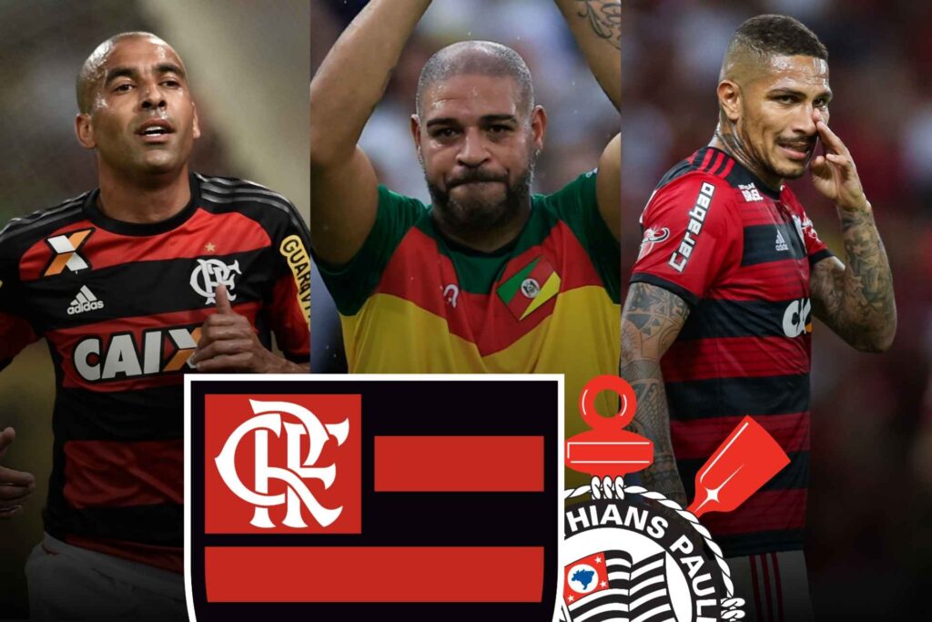 sheik adriano e guerrero jogaram por flamengo e corinthians