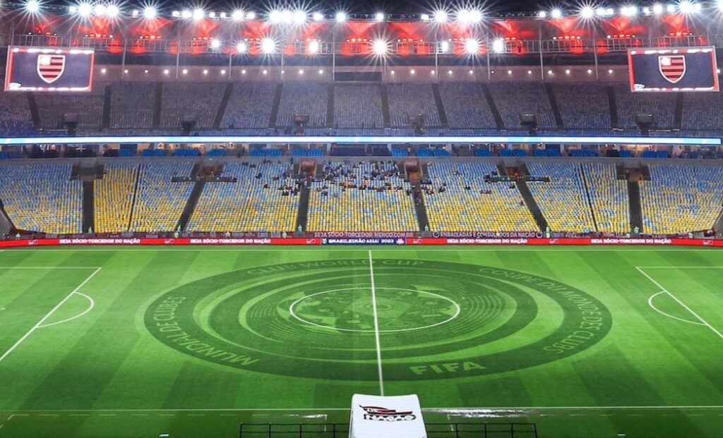 Marca do Super Mundial de Clubes no Maracanã sem a torcida do Flamengo