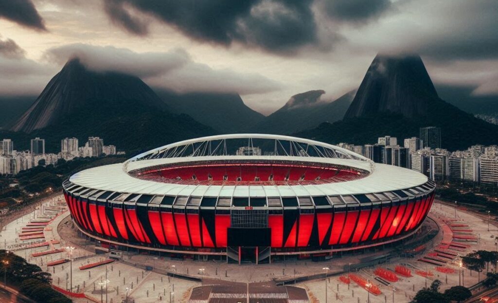 estádio do flamengo gerado por ia