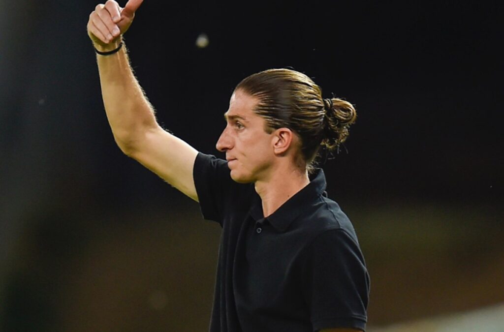 filipe luís em partida do flamengo contra o cuiabá