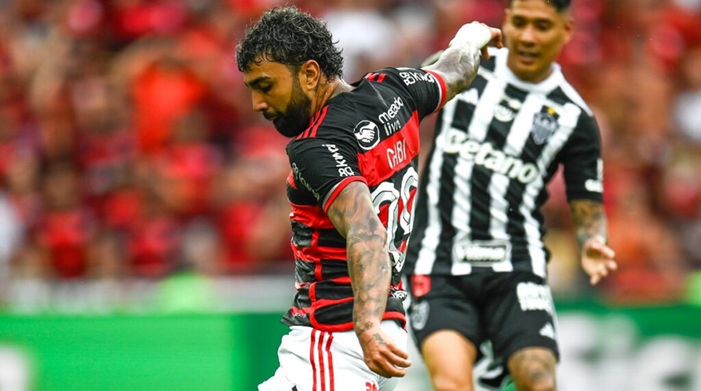 gabigol em jogo do flamengo contra o atlético-mg