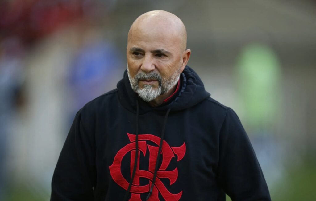 jorge sampaoli em jogo do flamengo em 2023